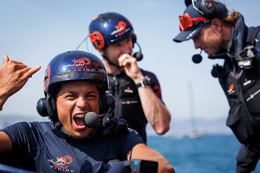 American surfer Kai Lenny at Alinghi Red Bull Racing base to test hydrofoil yachting in Barcelona_8