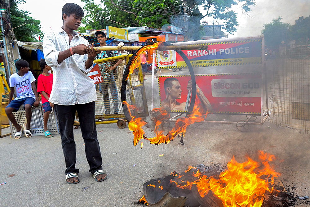 Bharat Bandh called by SC/ST organisations over reservation issue_Protest in Ranchi