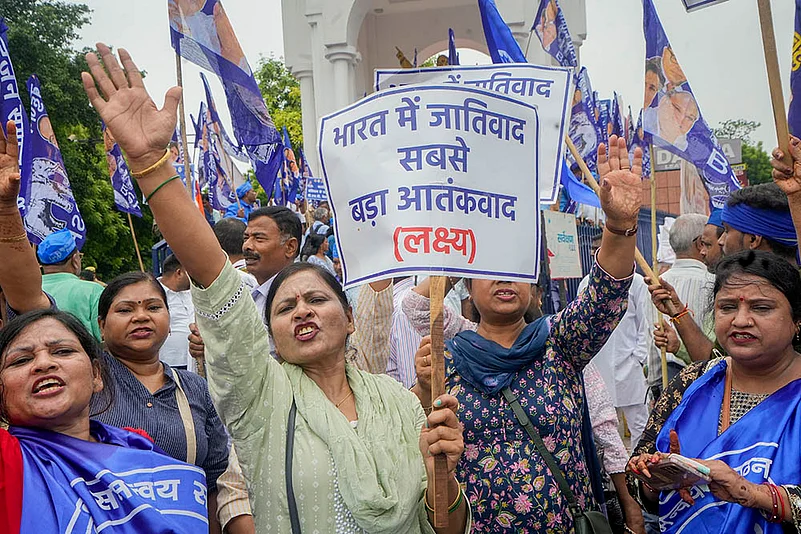 Bharat Bandh called by SC/ST organisations over reservation issue_BSP workers protest in Lucknow