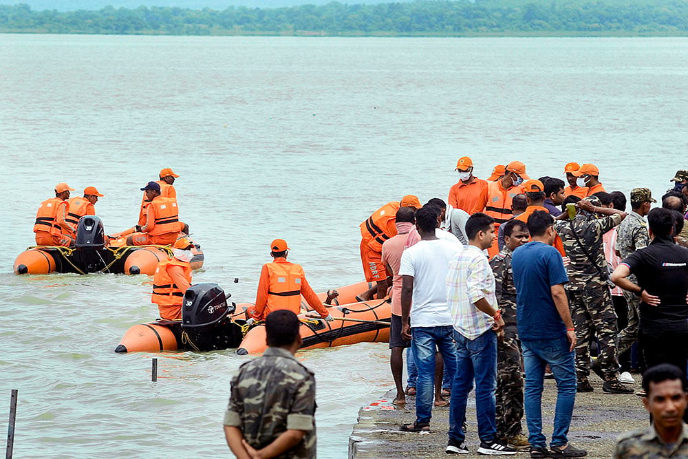 NDRF and other rescue teams conduct a Search op to trace missing trainee aircraft