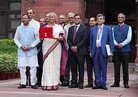 Budget 2024-25: Misses The Mark on Employment, Social Welfare And Marginalised Communities Amidst Unprecedented Needs Photo by Tribhuvan Tiwari for Outlook : Finance Minister Nirmala Sitharaman