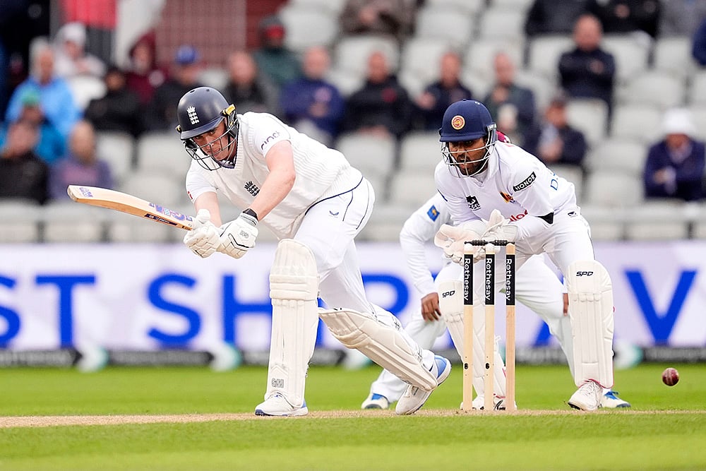 England and Sri Lanka 1st Cricket Test Day 1_Englands Dan Lawrence bats against Sri Lanka