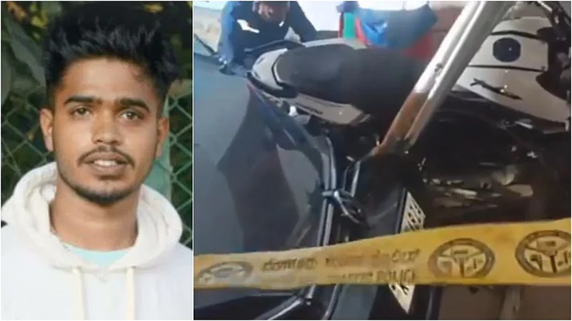The biker (L) who was killed in the road rage incident |