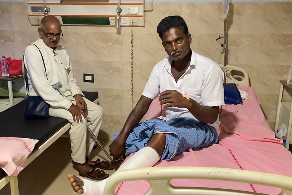 Injured victims of the Atchutapuram pharma unit fire