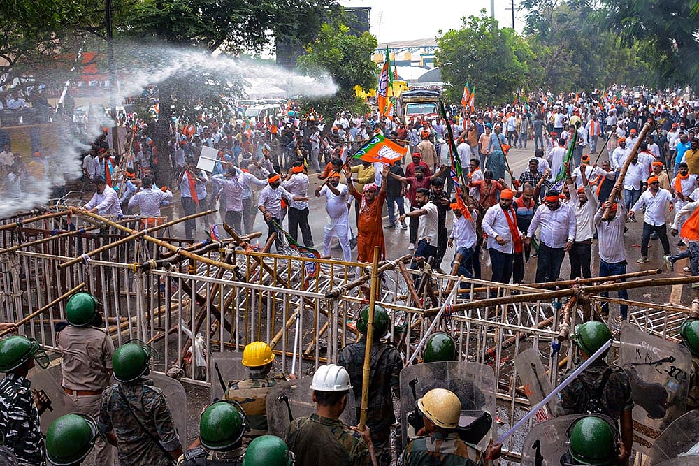 Bharatiya Janata Yuva Morcha Protest