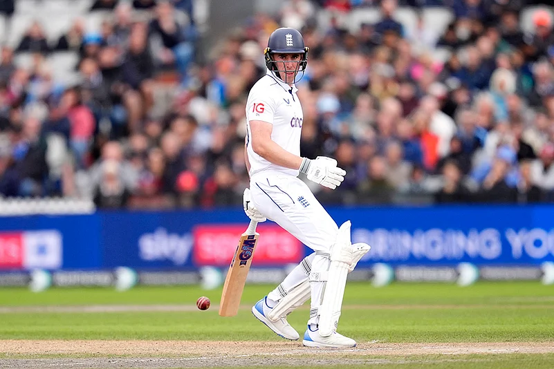 England vs Sri Lanka 1st Test, 2nd Day_ Englands Dan Lawrence in action against Sri Lanka