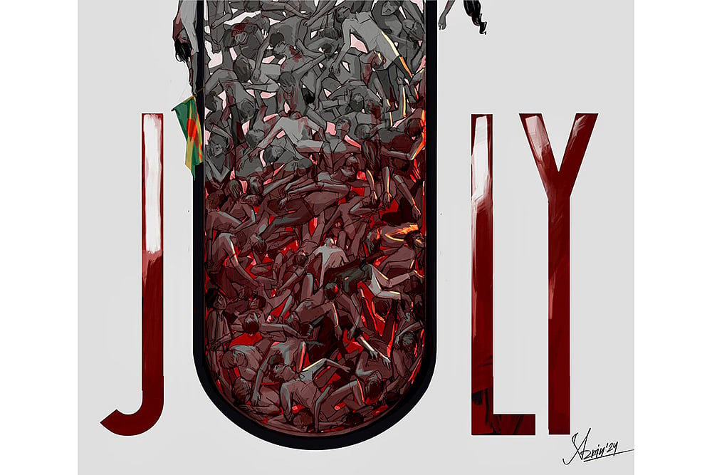 Bangladesh Protests: July Massacre, Cartoon by Azrin Islam.jpg