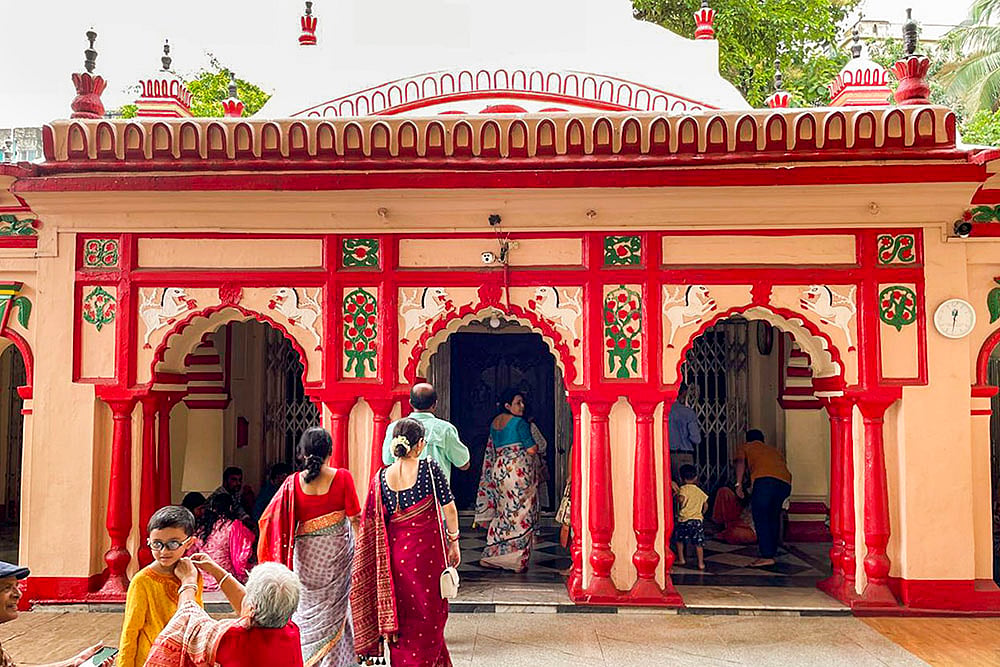 Devotees at Dhakeshwari National Temple at Old Dhaka area, in Dhaka