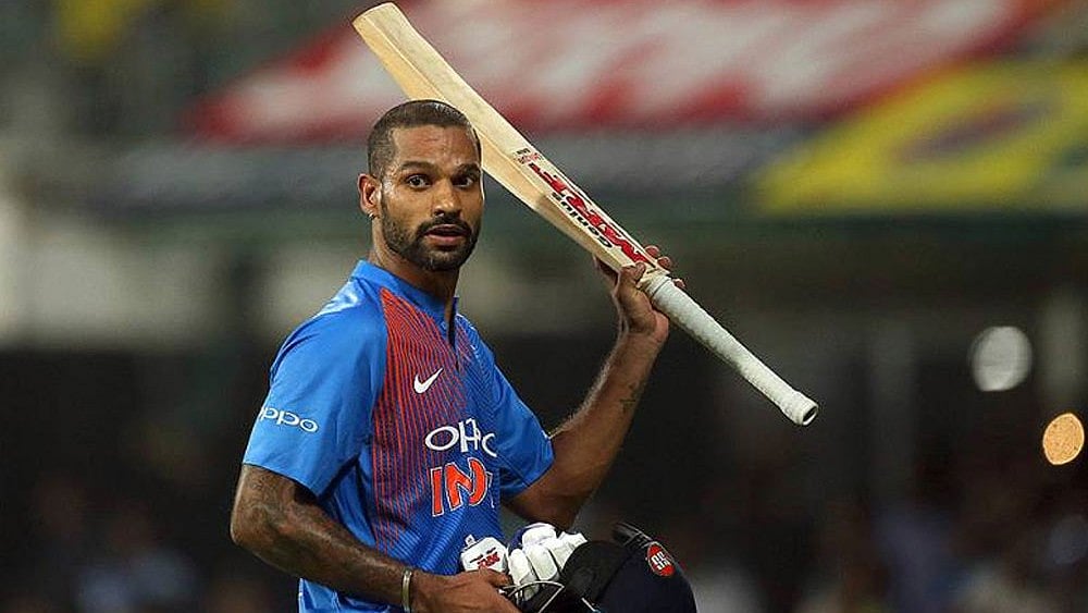 File : Indian cricketer Shikhar Dhawan.