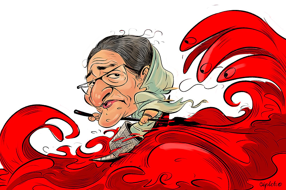 Bangladesh Protests: Flood of blood, Cartoon by Biplob Chakroborty
