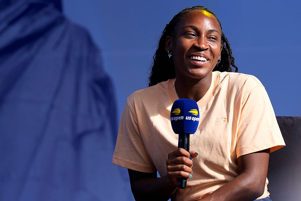 2024 US Open Tennis: Billie Jean King and Coco Gauff during the US Open Fan Week_4