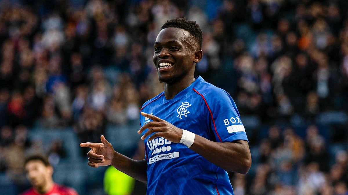 Rabbi Matondo celebrates for Rangers