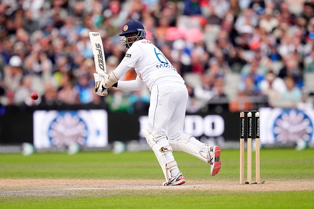 England and Sri Lanka 1st Test Day 3_ Sri Lankas Angelo Mathews bats 