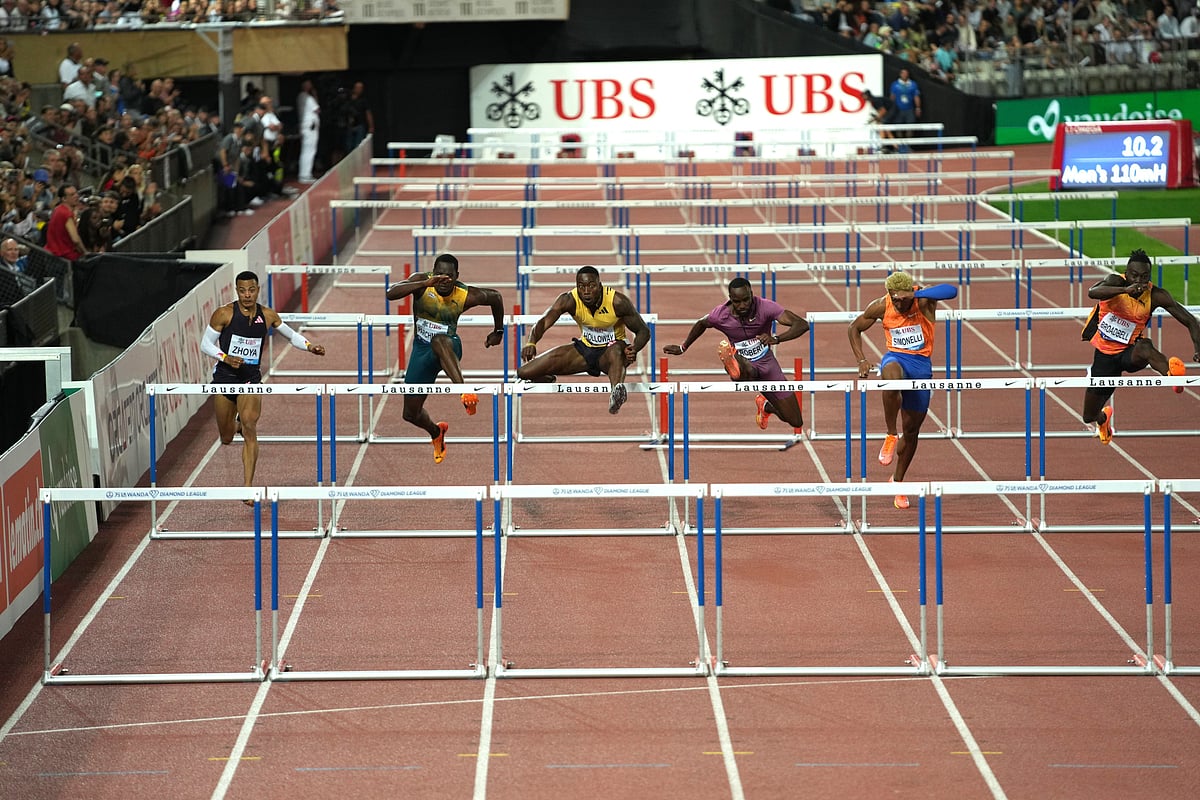 X | Wanda Diamond League  : Glimpse from hurdles event of the Diamond League 2024 Lausanne. 