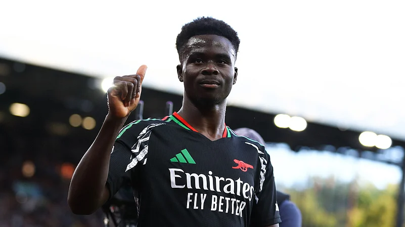 Bukayo Saka aresenal vs aston villa premier league 2024-25