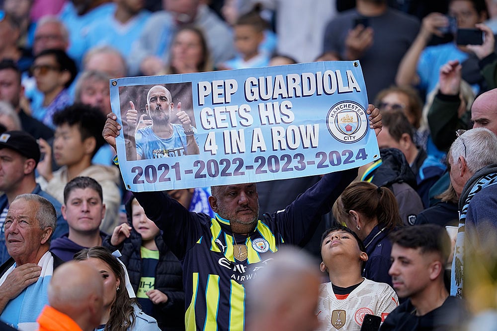 Manchester Citys head coach Pep Guardiola