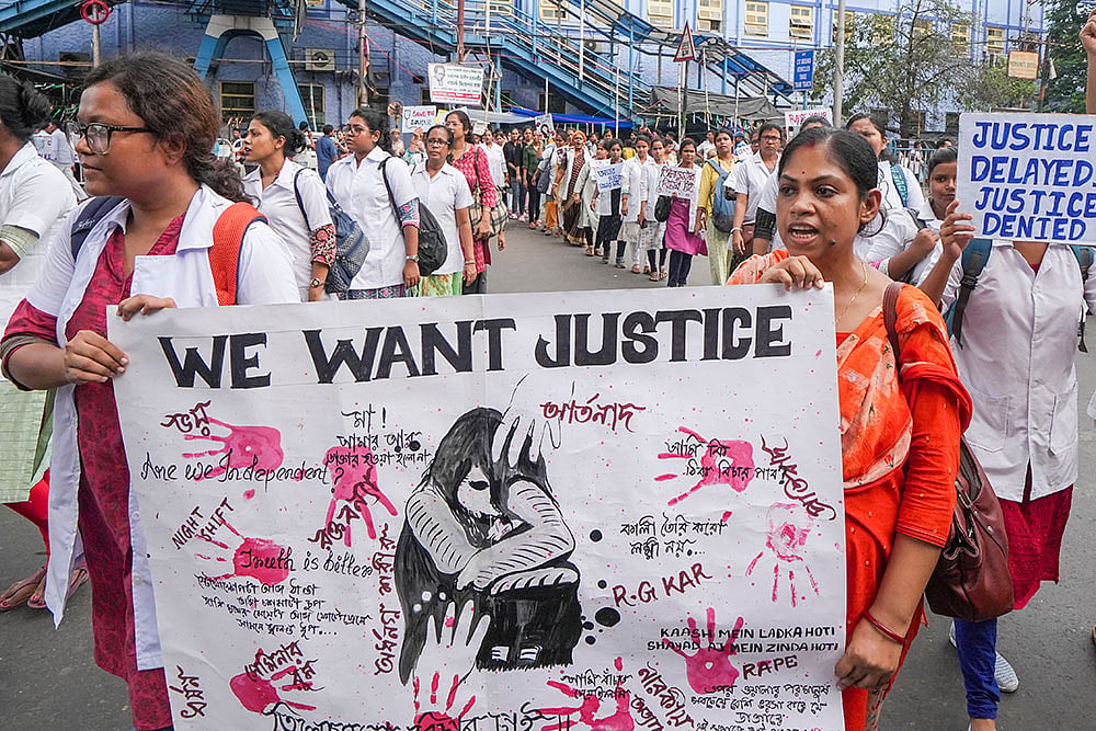 Protest over Kolkata trainee doctor murder