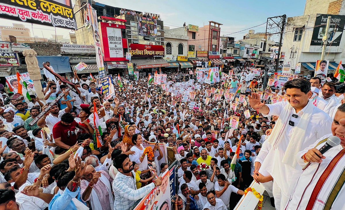 PTI : deepender hooda during a pad yatra