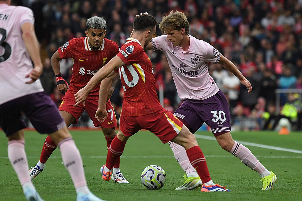 2024-25 Britain Soccer Premier League_Liverpool vs Brentford_5