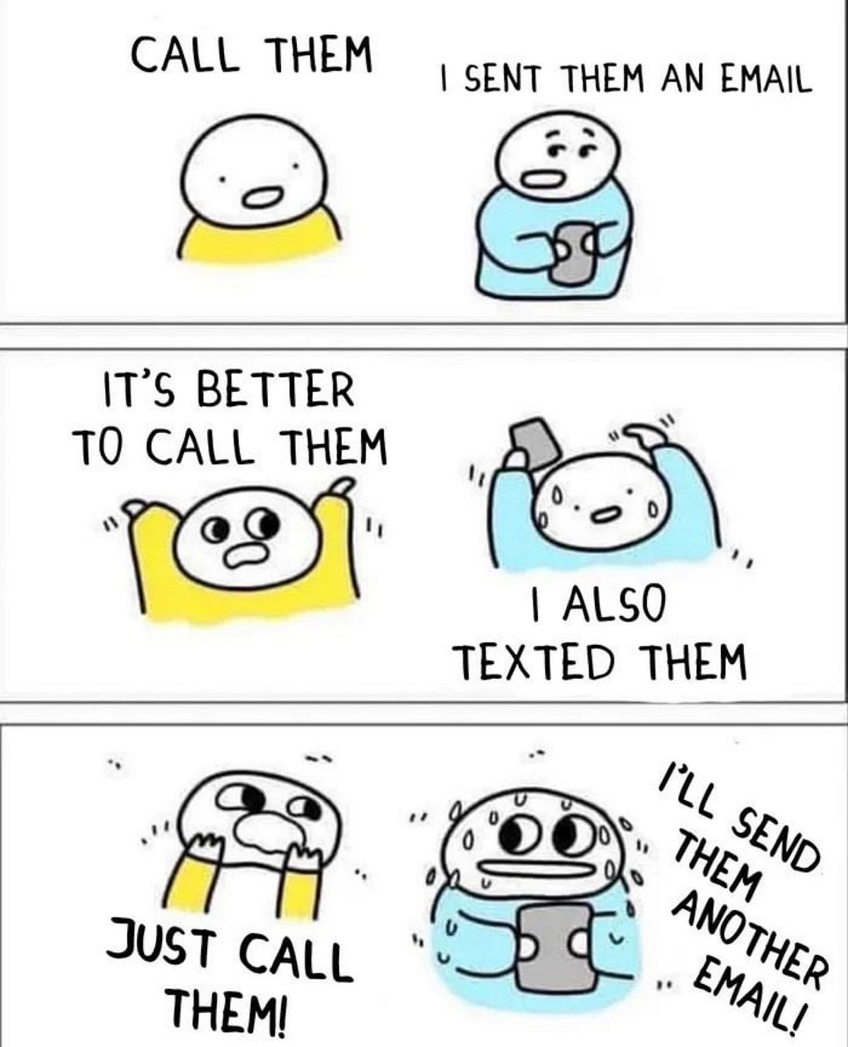 Meme, Gen Z, A meme representing peoples reluctance towards calling.