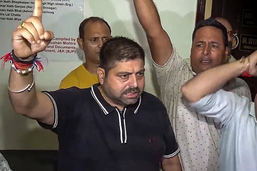 Workers protest after BJP released 1st list for the J&K Assembly election