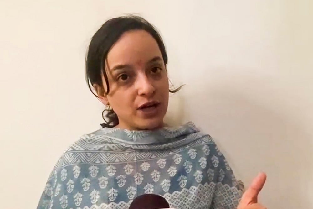 Shagun Parihar, BJP candidate from Kishtwar for J&K Assembly speaks to media