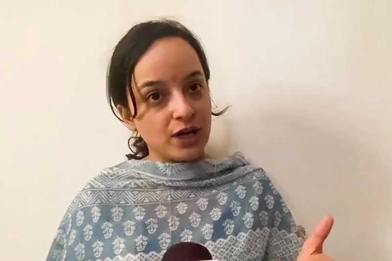 Shagun Parihar, BJP candidate from Kishtwar for J&K Assembly speaks to media