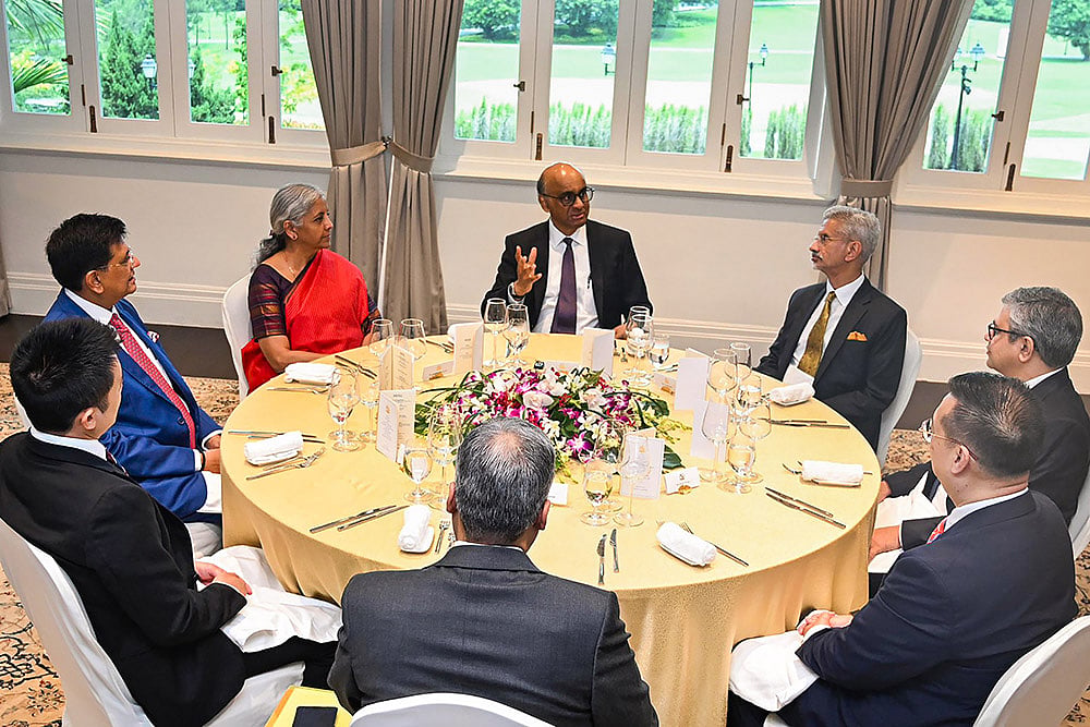 S Jaishankar, Nirmala Sitharaman during India-Singapore Ministerial Roundtable