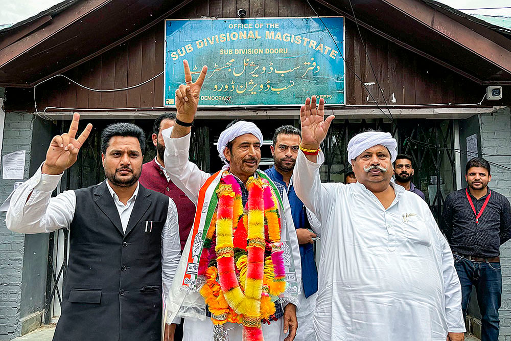 Congress General Secretary Ghulam Ahmad Mir files nomination for J&K polls