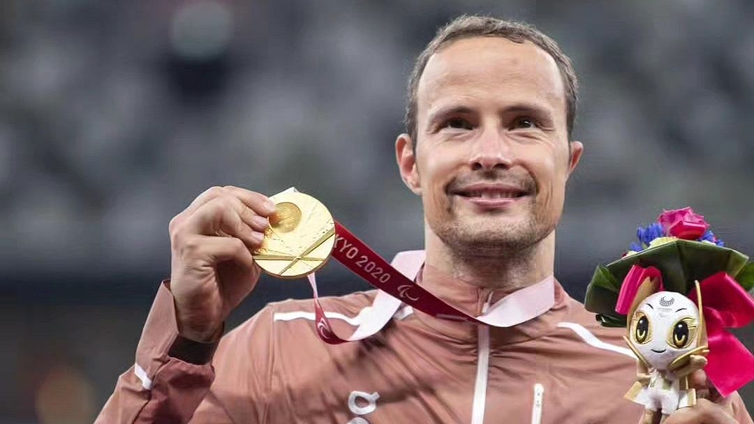 Instagram/@swisssilverbullet : Marcel Hug at the Tokyo Paralympics.