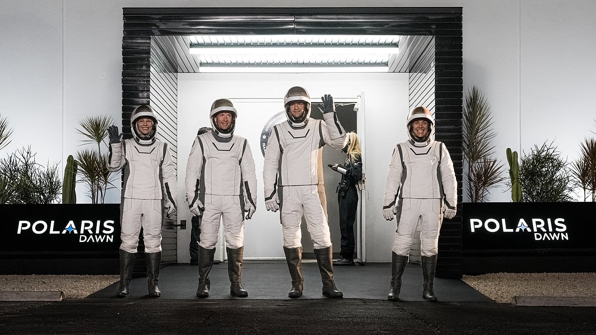 Polaris Dawn mission crew members. - X