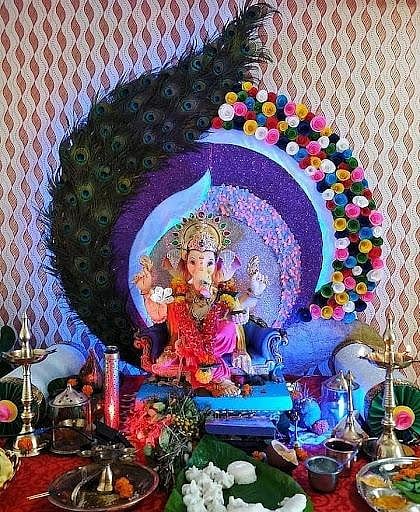 Thermocol Ganpati decoration