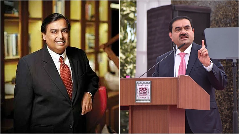 Gautam Adani (R) has replaced Mukesh Ambani to become the richest Indian |