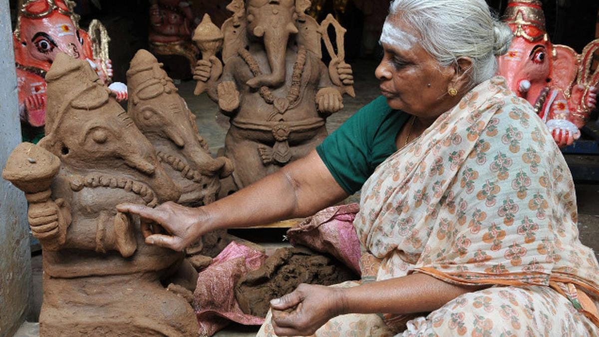 Goa Artisans Ganesha Idols