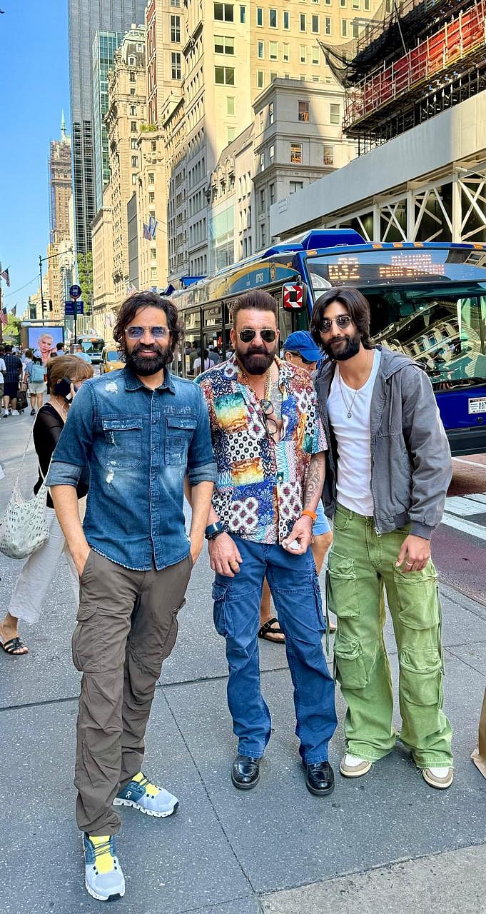 Sanjay Dutt, Jay Patel, and Meezan Jafri Spotted On New York’s Iconic 5th Avenue