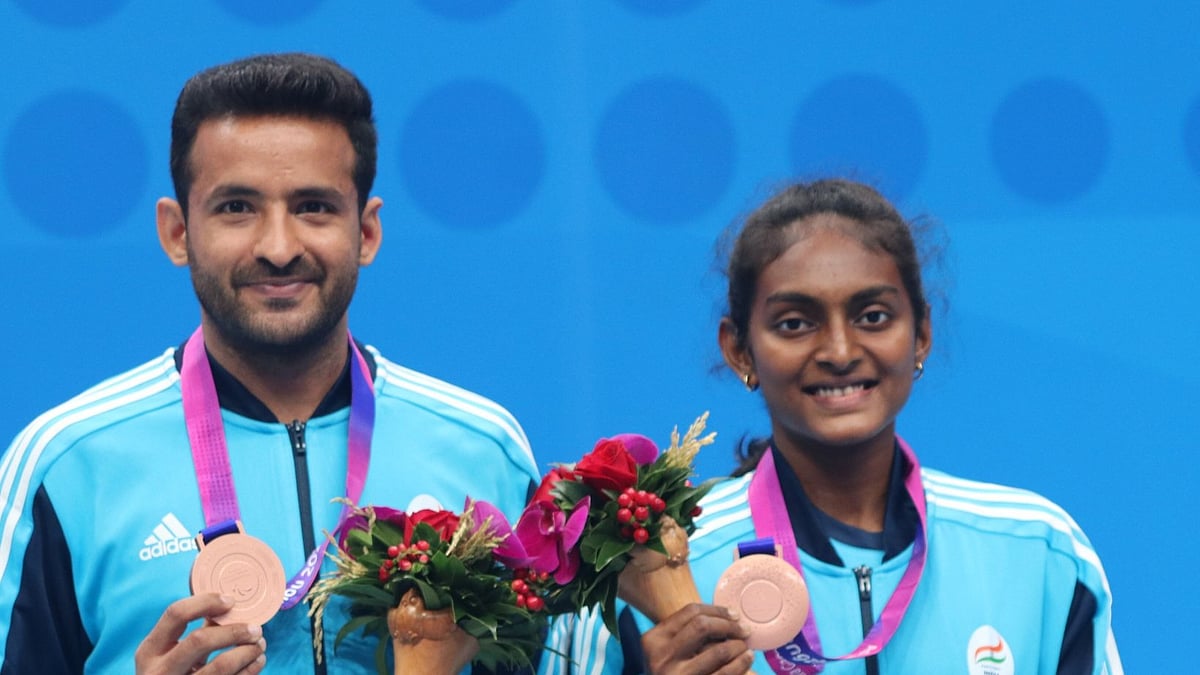 X | Thulasimathi Murugesan  : Indian mixed doubles Para-Shuttlers Thulasimathi Murugesan and Nitesh Kumar.