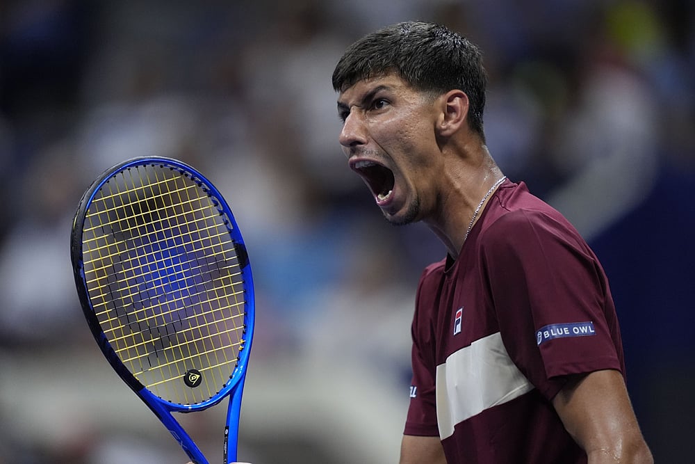 US Open tennis championships 2024 Alexei Popyrin vs Novak Djokovic_3