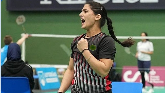 Indian para badminton player Mandeep Kaur.  - PCI 
