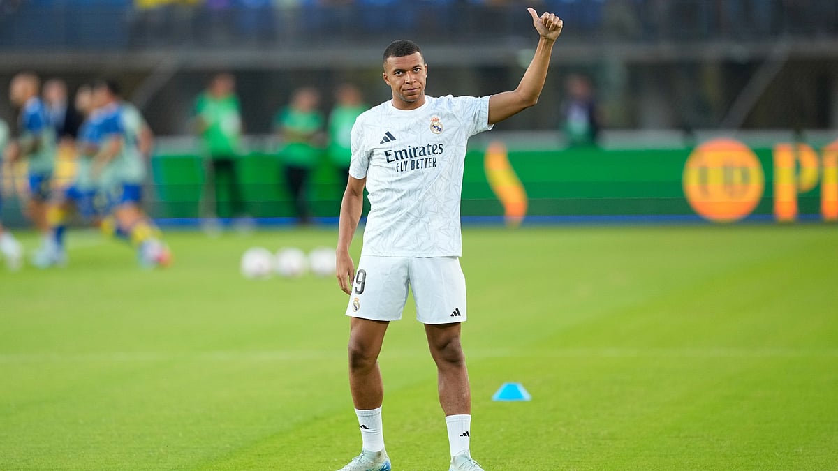 Mbappe playing for Real Madrid. - null