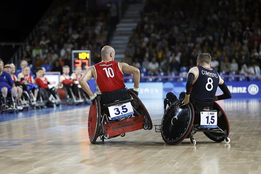 Paris Paralympics games 2024 Day 2_Wheelchair rugby match between United Kingdom and Denmark