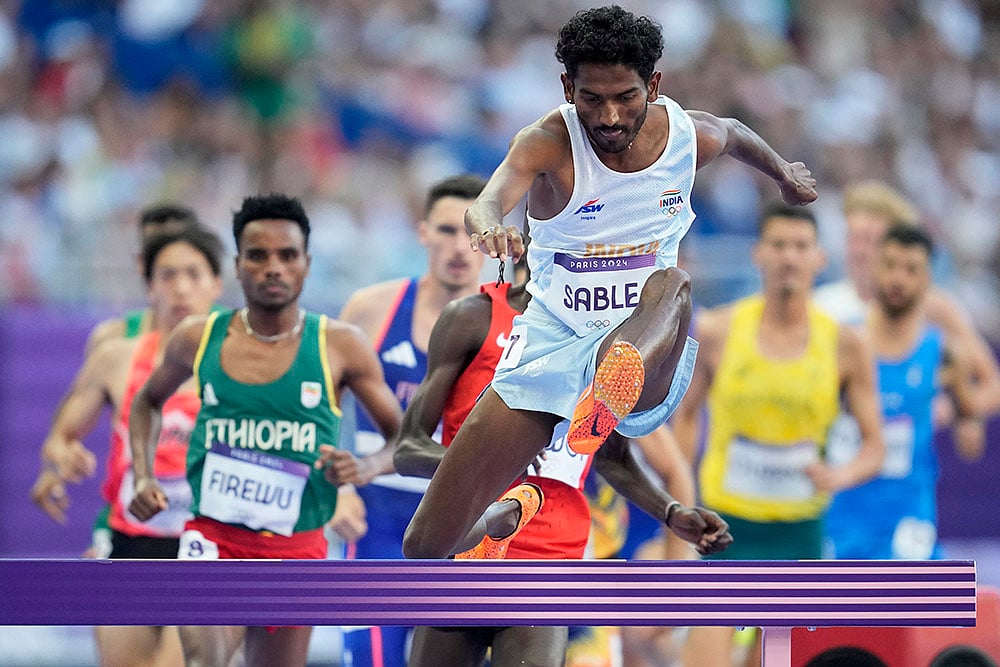 2024 Paris Olympic Games Athletics Avinash Sable during mens 3000-meter steeplechase_4