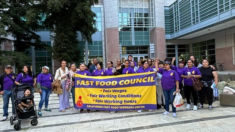 Fast food workers protest