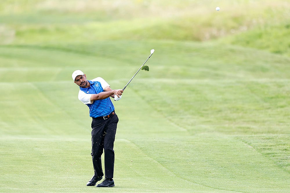 Paris 2024 Olympic Games Golf: Gaganjeet Bhullar of India in action 