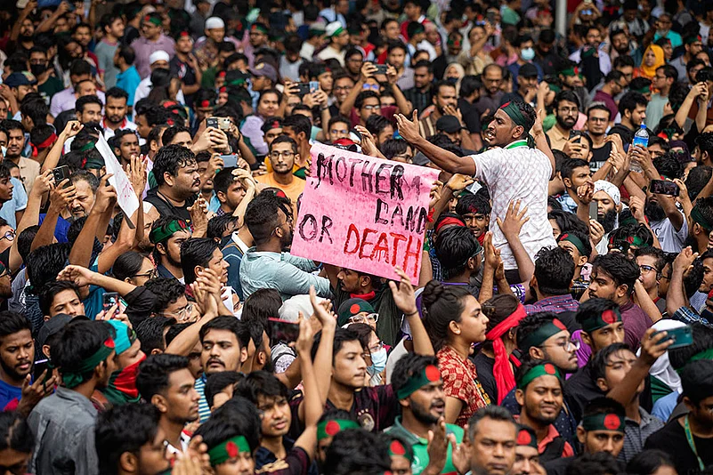 Protest march against Sheikh Hasina