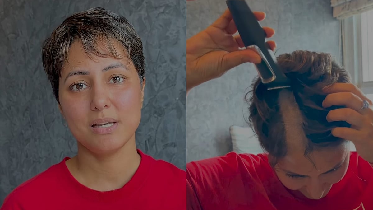 Instagram : Hina Khan shaves off her hair amid cancer battle