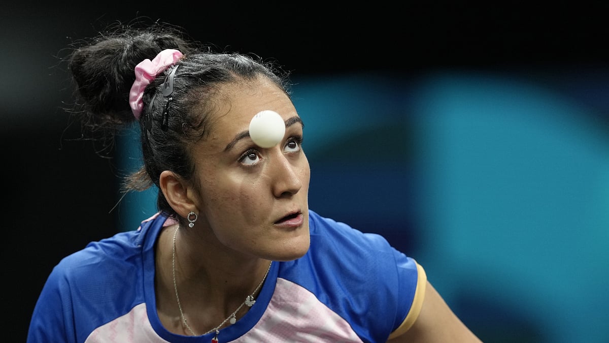 AP : Manika Batra in action during her round of 16 singles match against Japan's Miu Hirano at the Paris Olympics.