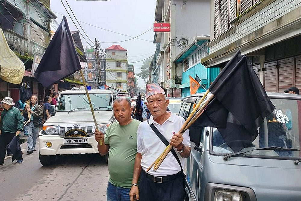 GNLF protest in WBs Kurseong