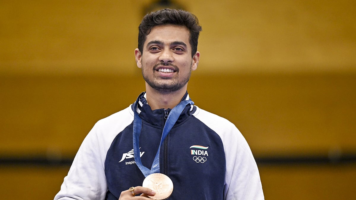 Swapnil Kusale bagged bronze medal in the 50m rifle 3 positions event at the Paris Olympics. - PTI