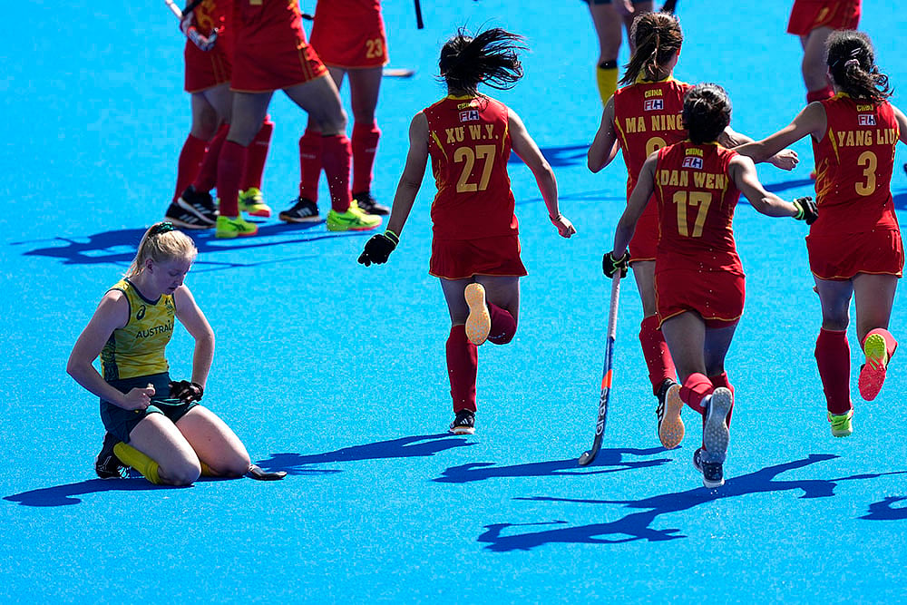 2024 Paris Olympics Day 10 Gallery_womens quarterfinal hockey match between China and Australia