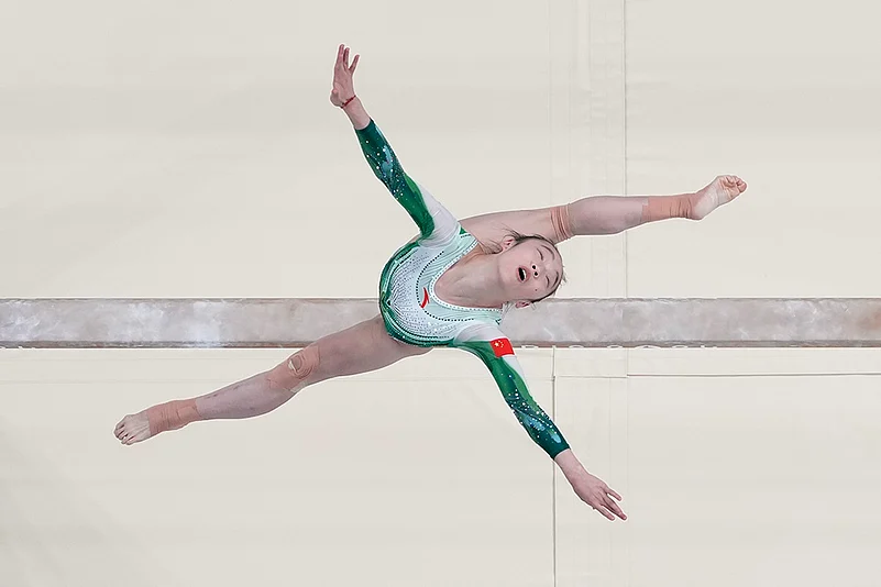 2024 Paris Olympics Day 10 Photo Gallery_ womens artistic gymnastics individual balance beam finals